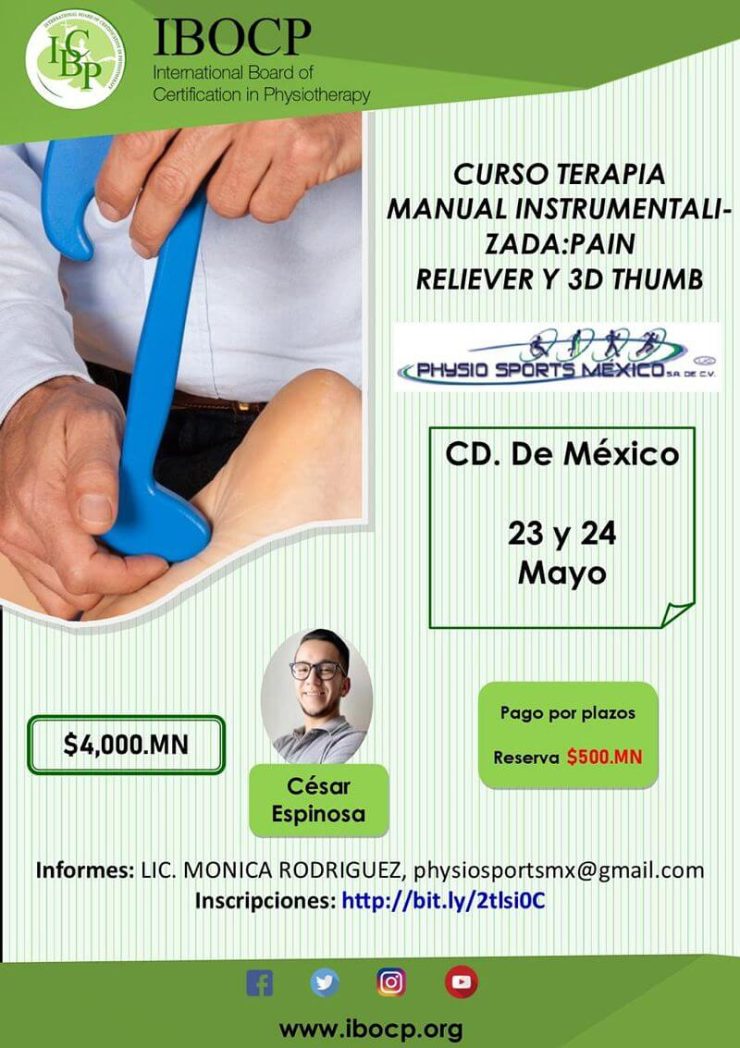 Curso terapia manual instrumentalizada. Pain reliever y 3D Thumb