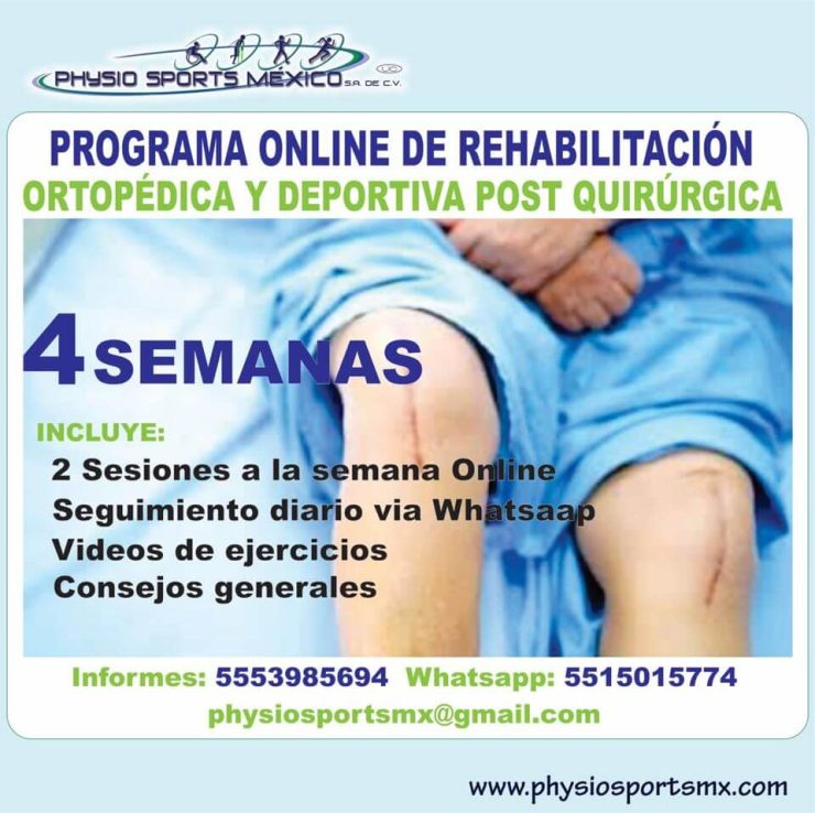 Programa online de rehabilitación ortopédica y deportiva post quirúrgica